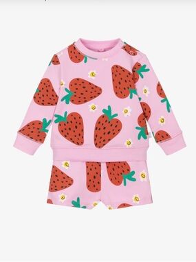 Pink Strawberry Print Kids sweatshirt